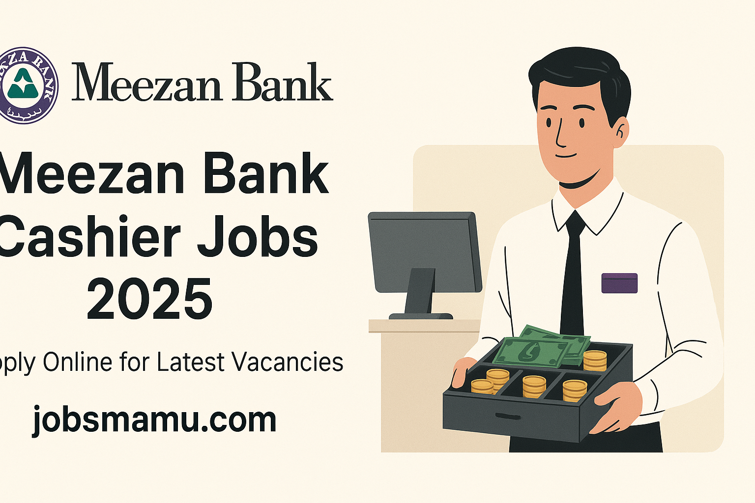 Meezan Bank Cashier Jobs 2025 – Apply Online